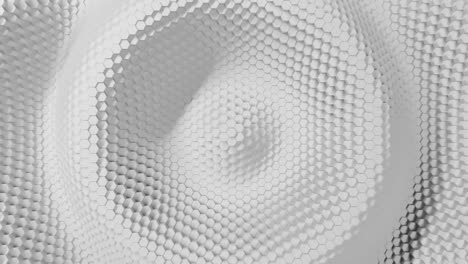 hexágono abstracto con efecto offset. animación de anillos hexágonos blancos puros. fondo abstracto para una presentación de negocios. bucle sin costuras de renderización 4k 3d.