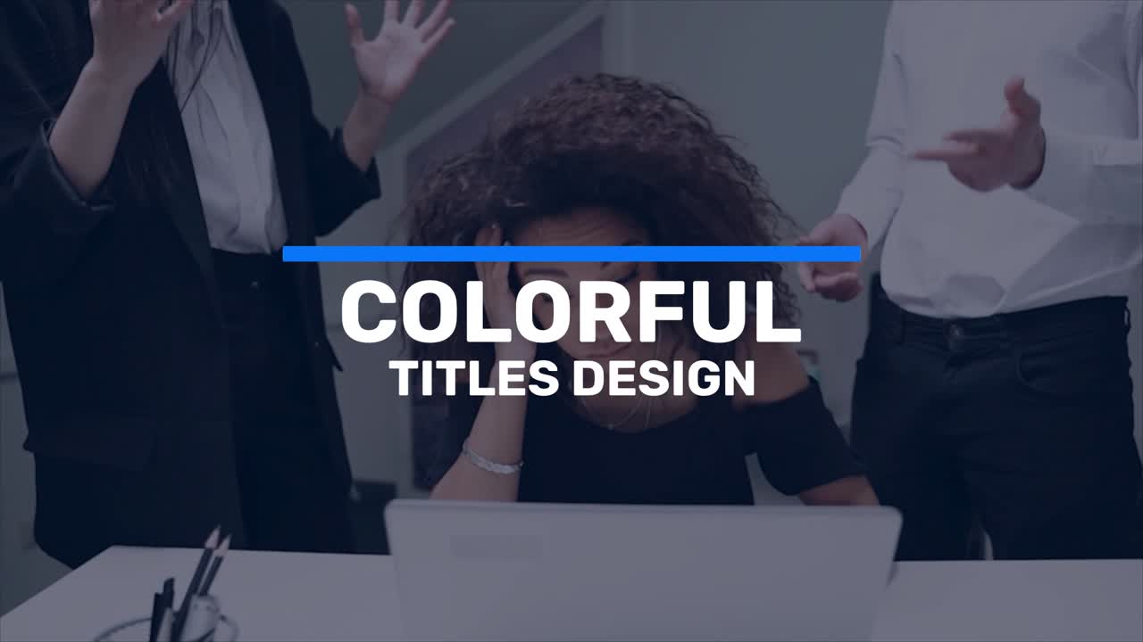 Corporate Titles 07 Color Control Adobe After Effects 2022 Resolution 3840×2160 Out Animation