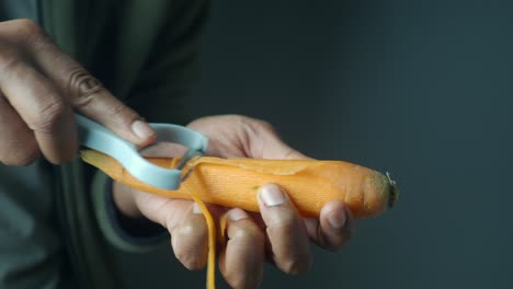 peeling a carrot