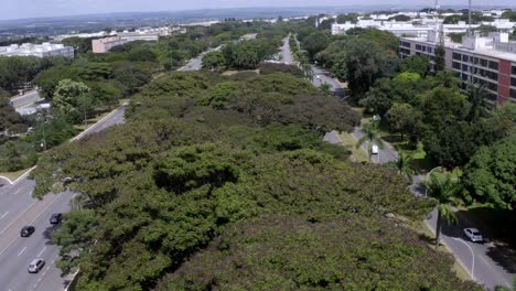 Paso-Elevado-De-Tráfico-De-Alta-Velocidad:-Centro-De-Brasília,-Brasil---Paisaje-Urbano