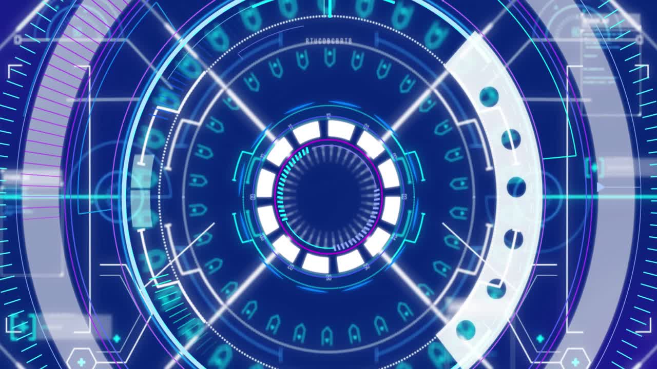 파란색 배경에 스 ⁇  스캐닝의 애니메이션