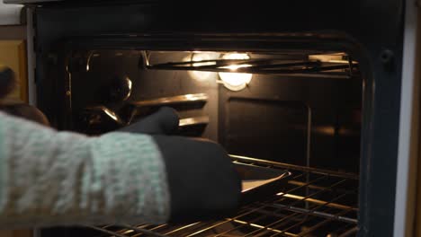 Removing-Pastries-from-the-Oven-After-Baking