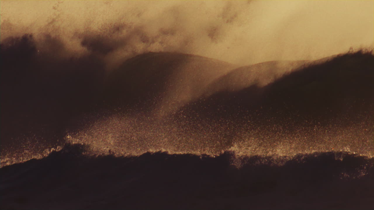 Dramatic Waves Crashing in a Stormy Ocean