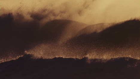 dramatic waves crashing in a stormy ocean