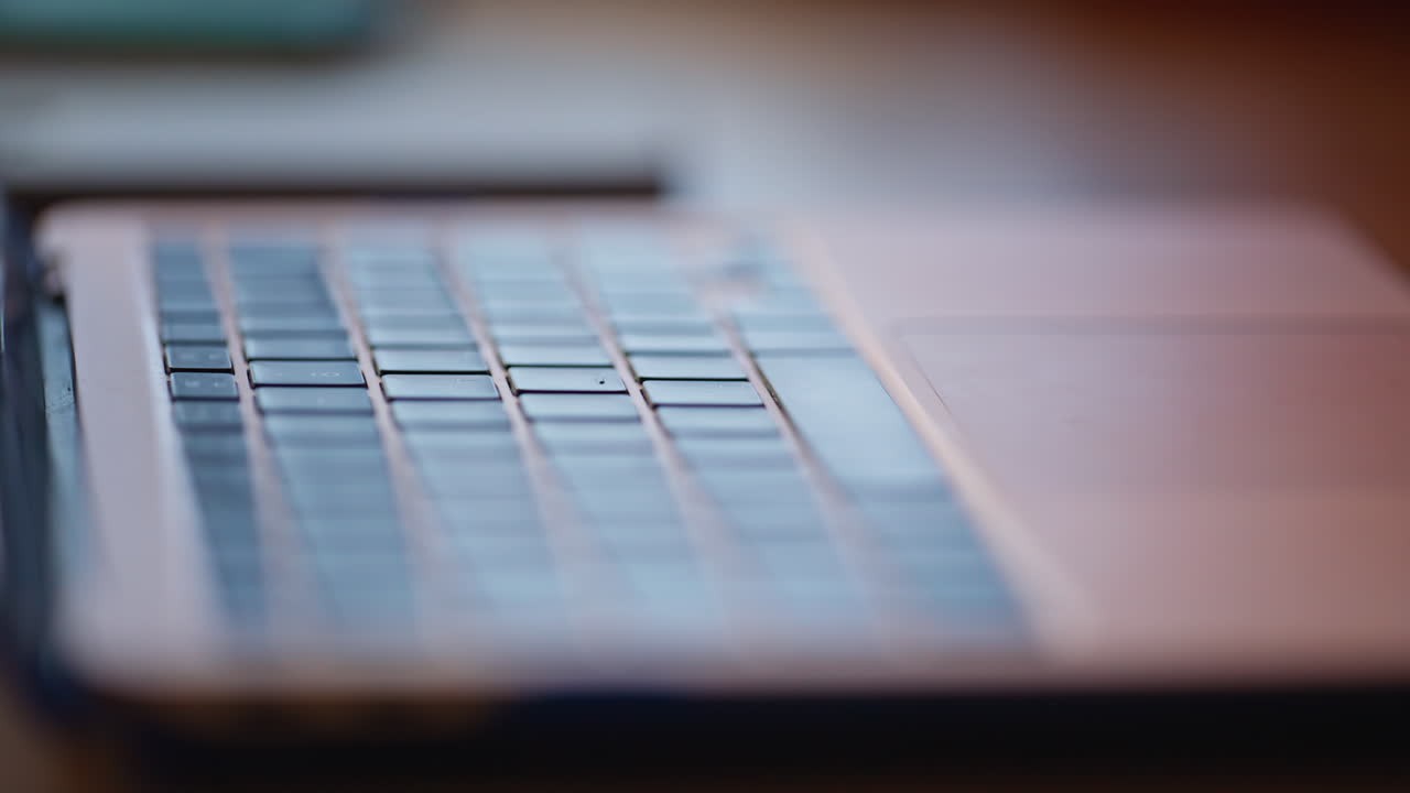 Close-up of a Laptop Keyboard