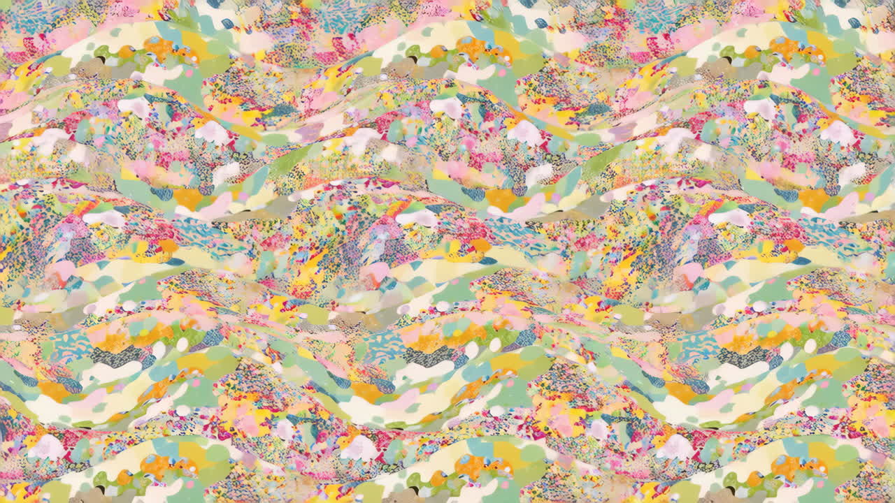 Vibrant Abstract Wavy Pattern with Paint Splashes