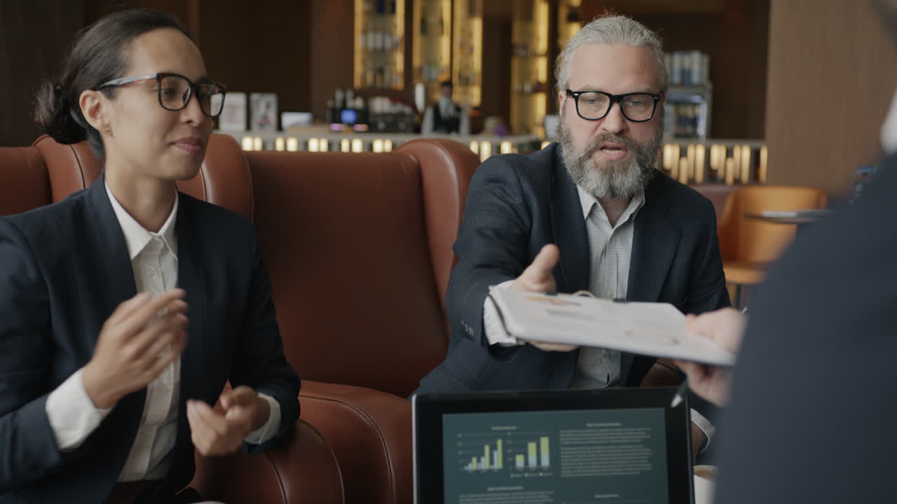 Business Meeting in a Restaurant