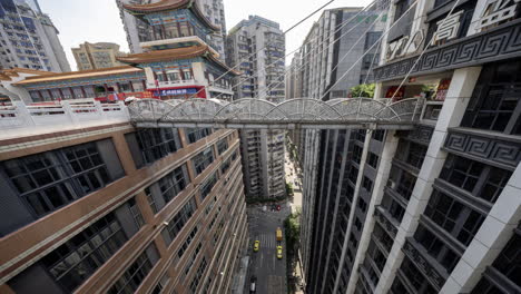 Timelapse of the amazing Chongqing city skyline from a high vantage point