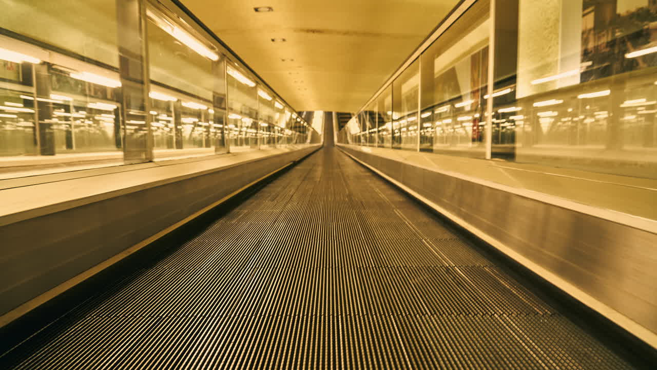 전기 활주로를 따라 이동하는 바닥 각도, 시간 경과