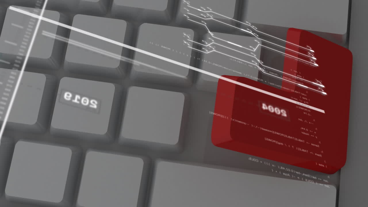 animación del procesamiento de datos a través del teclado