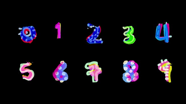 Animated Colorful Hand-Drawn Numbers Counting Sequence