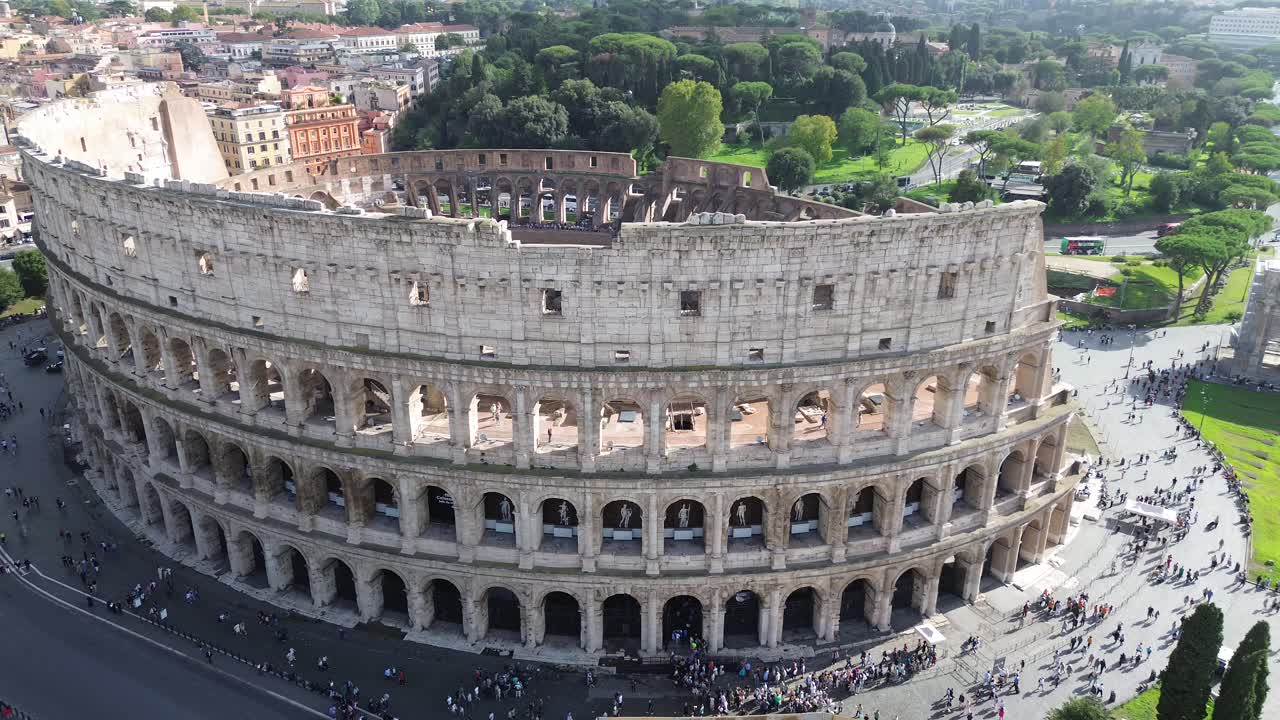 View of the Colosseum from above