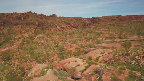 western australia outback kimberley landscape red rock drone aerial looma camballin aboriginal land dry season northern territory faraway downs under broome darwin fitzroy crossing forward motion