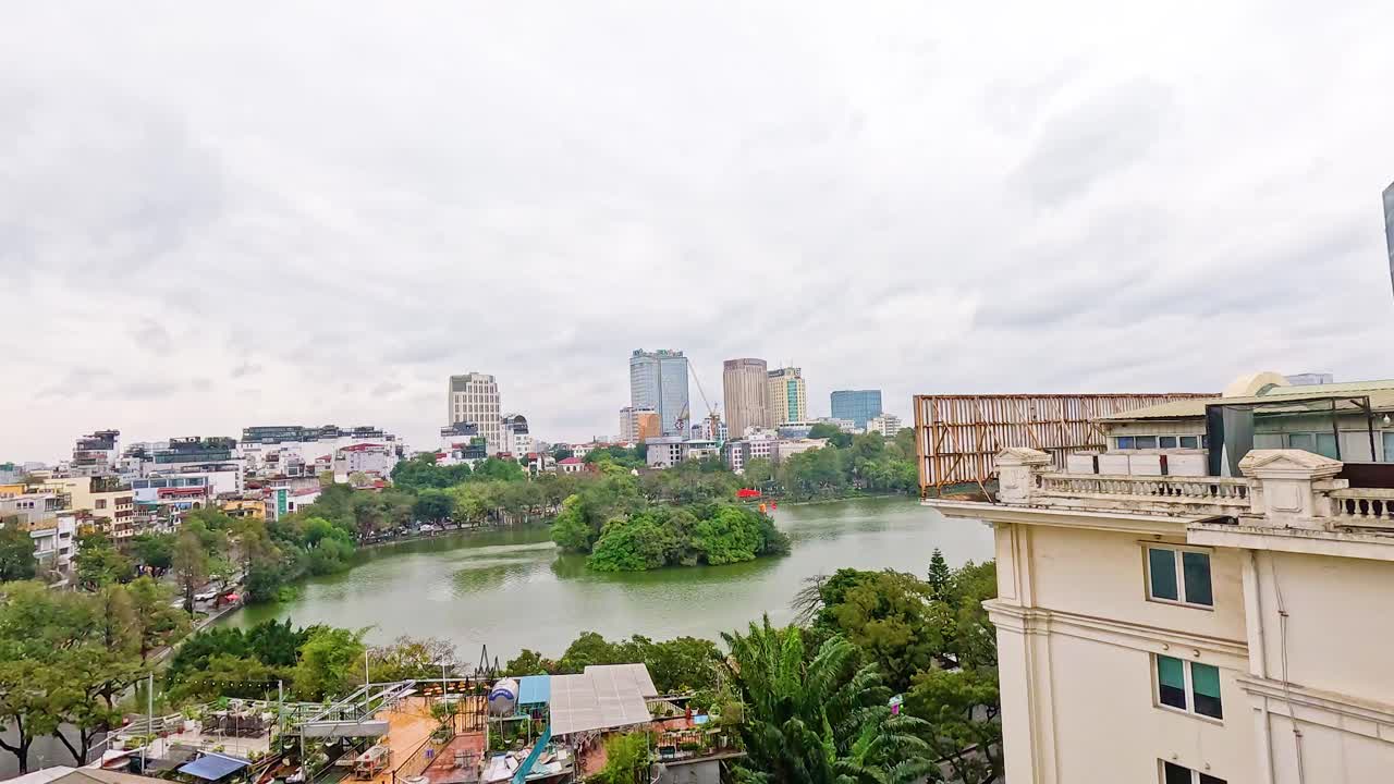 vista panorámica del paisaje urbano de hanoi