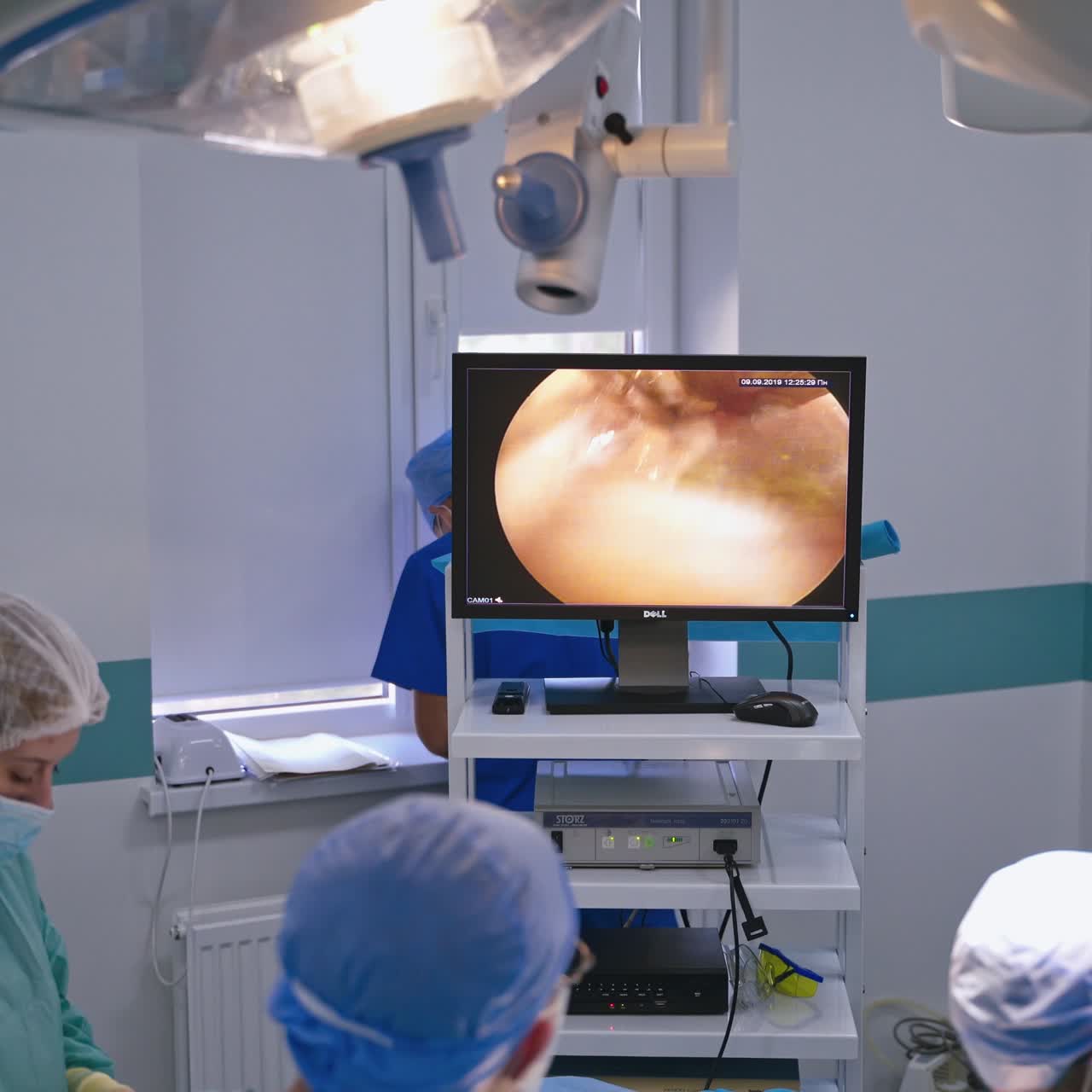 Medical team performing operation