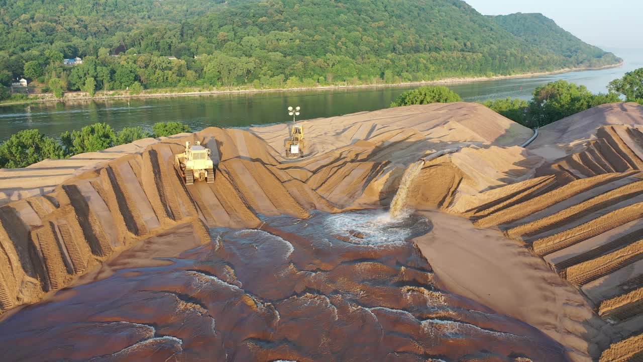 Sand Mining Operation by River