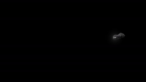 cráneo de humo volador con ojos brillantes con canal alfa