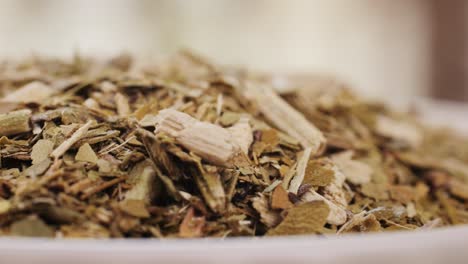 close-up of yerba mate