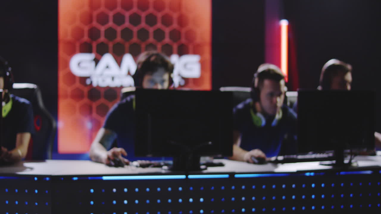 Gaming Team Losing at Tournament Medium Shot of a Team Losing at a Gaming Tournament