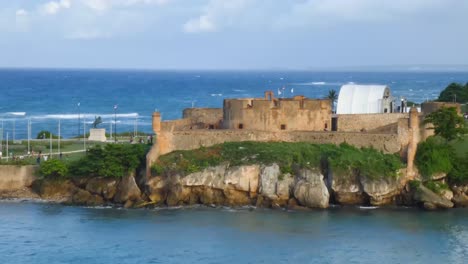 fort san felipe in a windy day, taino bay, puerto plata, dominican republic