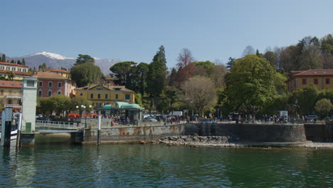 ferry terminal on lake como in bellagio, italy