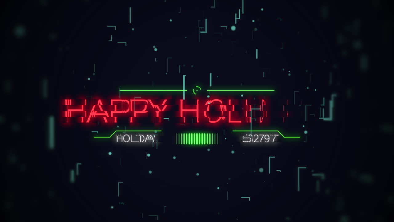 Happy Holidays with a festive neon sign