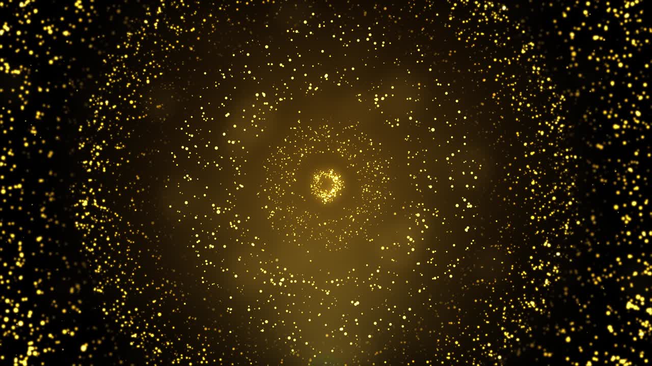4k 3d 원활한 루프 애니메이션 추상적인 축제 모션 배경 반이는 황금 보케