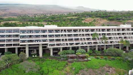 mauna kea big island crescent beach resort hawaiian paradise luxury hotel aerial reveal view