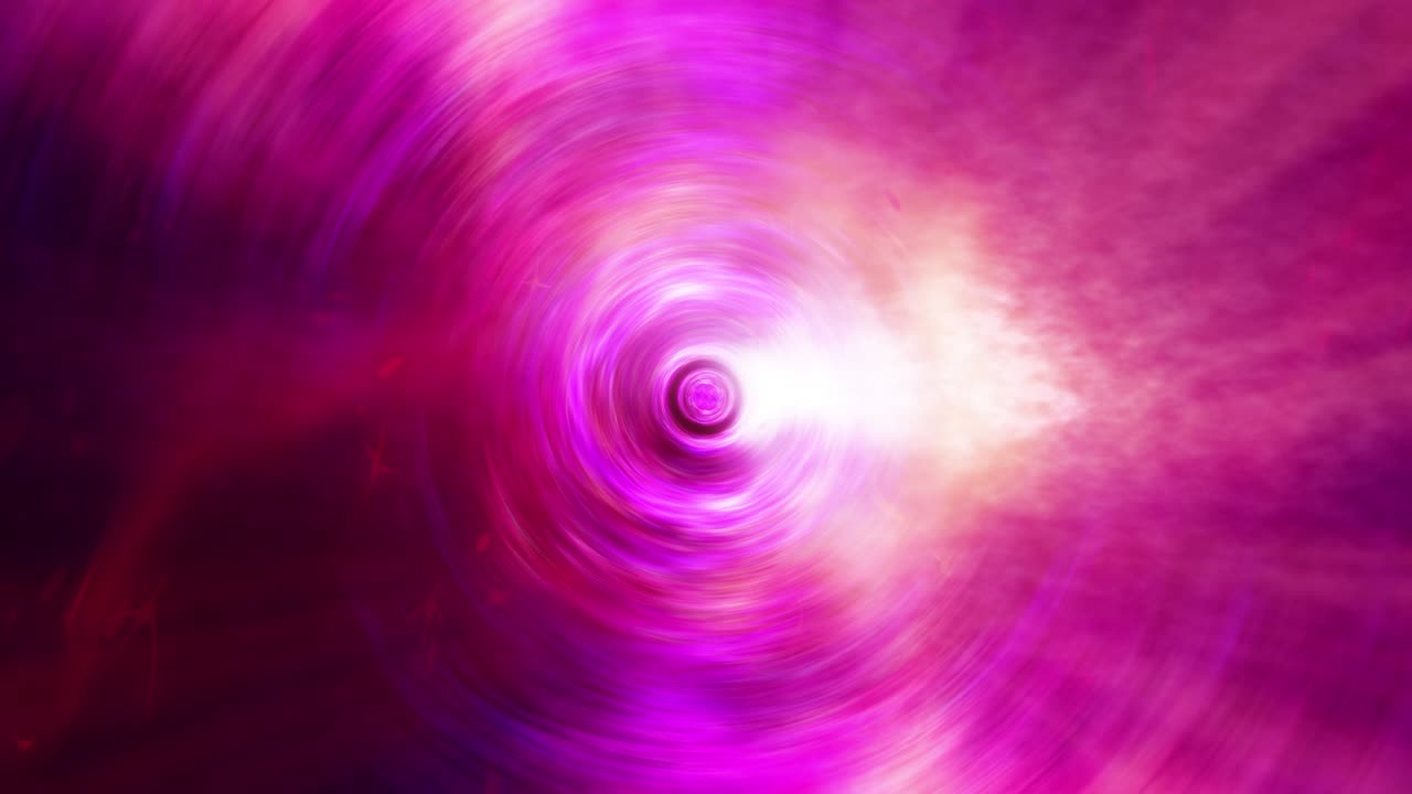 Seamless loop pink hyperspace light speed space flight through space time wormhole energy tunnel. Abstract bright pink flowing energy vortex. 4K 3D Loop Sci-Fi interstellar space travel