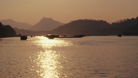sunset river cruise with boats