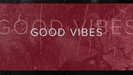 Animation-of-good-vibes-text-over-multicolored-circles-against-abstract-background
