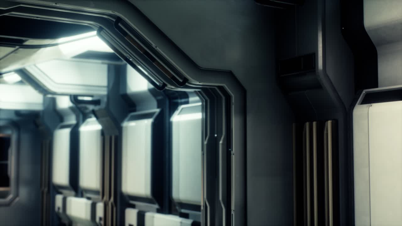 научно-фантастический туннель или коридор космического корабля