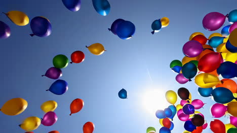 colorful balloons in the sky