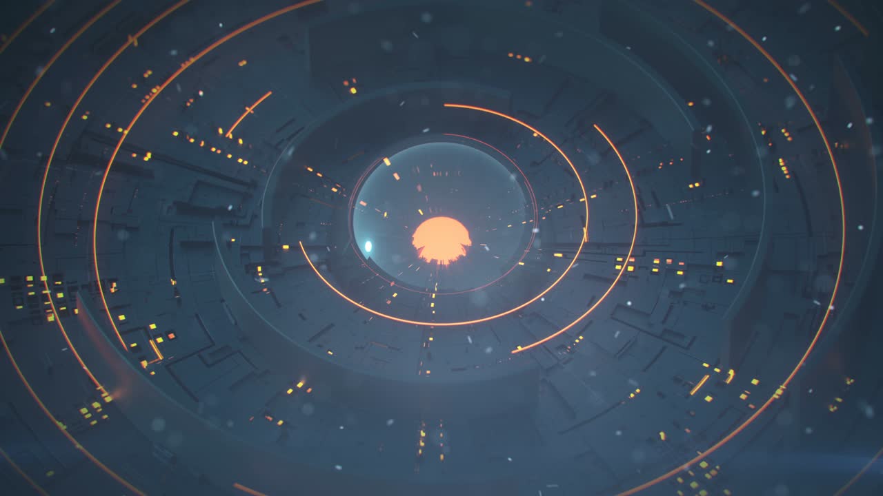 회전하는 기술 서클 요소 (seamless loop) 3d 렌더링 애니메이션