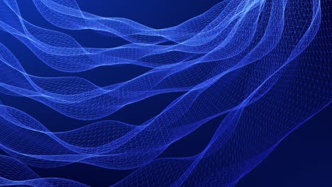 bucle de animación de fondo geométrico ondulado abstracto de formación de velo de marco de alambre aéreo superpuesto