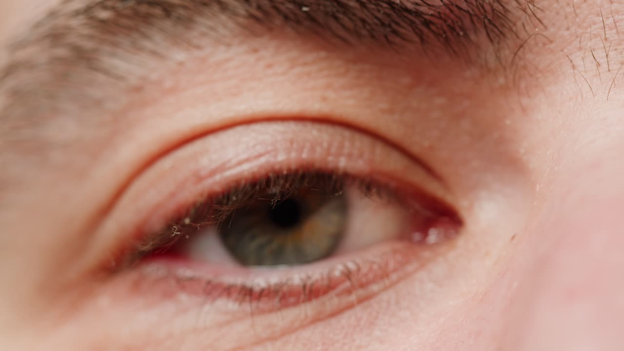 인간 눈의 클로즈업