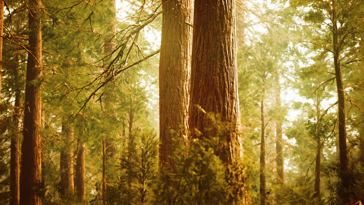 гигантские секвойи в лесу секвойи