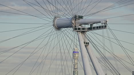 london eye and skyline, london, england