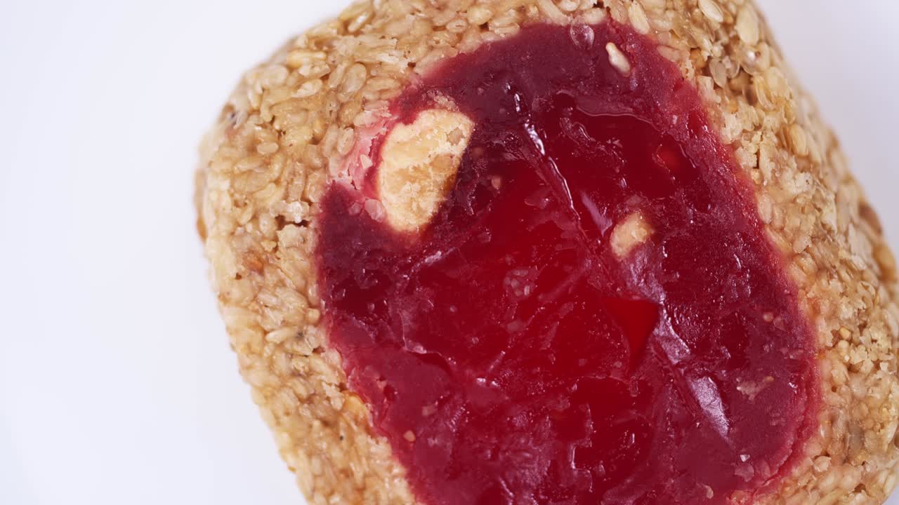 delicias turcas dulces orientales de primer plano girar en movimiento lento