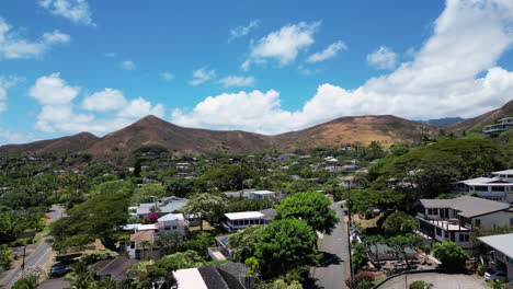 aerial over lanikai houses, oahu, hawaii. 4k30 drone