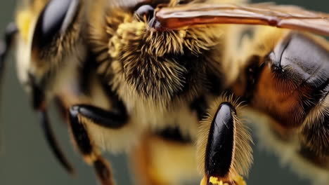 macro close-up of a bee