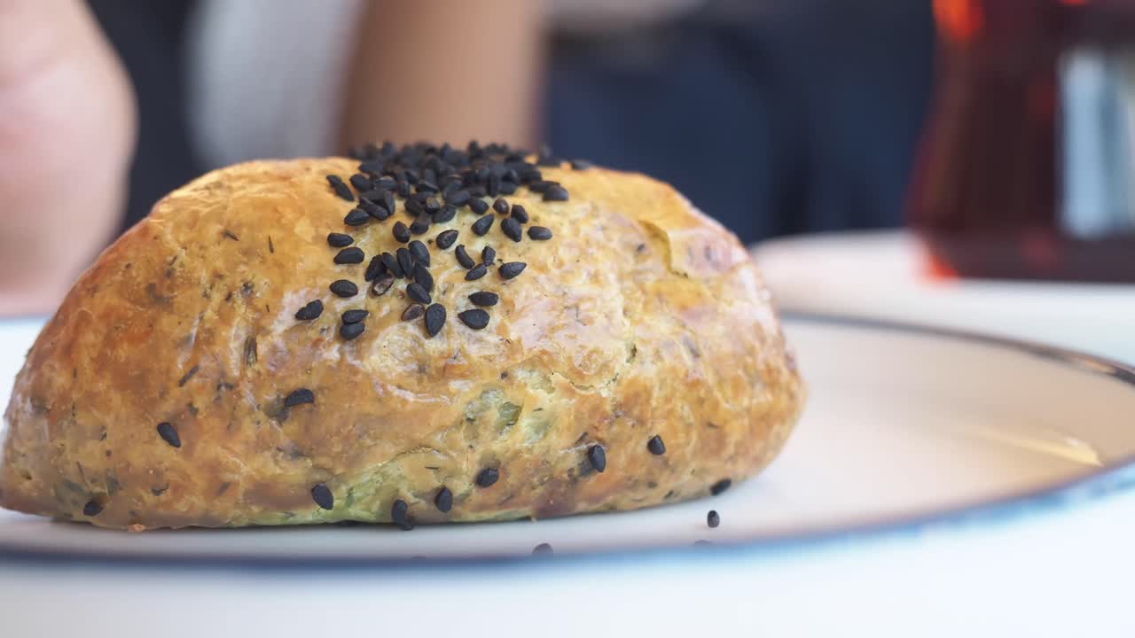 Pastry with Black Sesame Seeds
