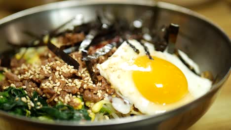 south korean mixed vegetable and beef bowl