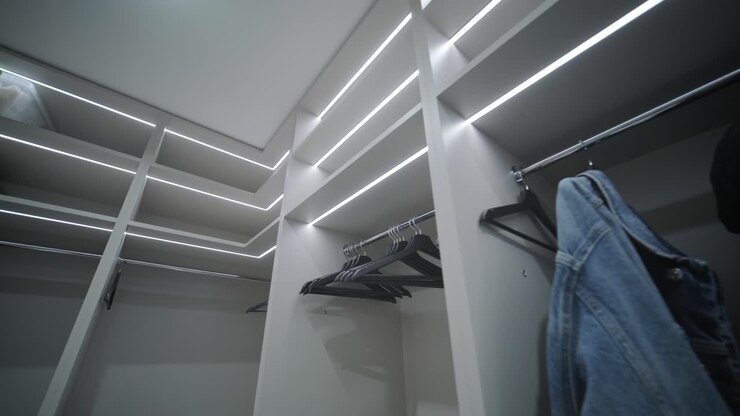 Armadio moderno elegante con illuminazione LED integrata