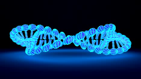 dna chain in circle, looping rotation 3d animation