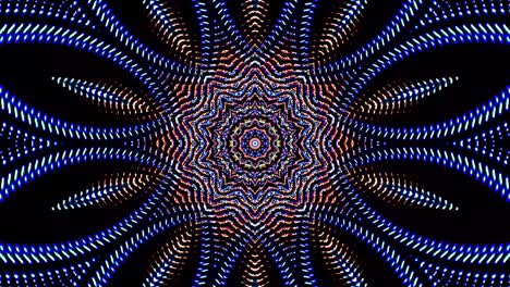 Bright abstract light governing blue color, kaleidoscope