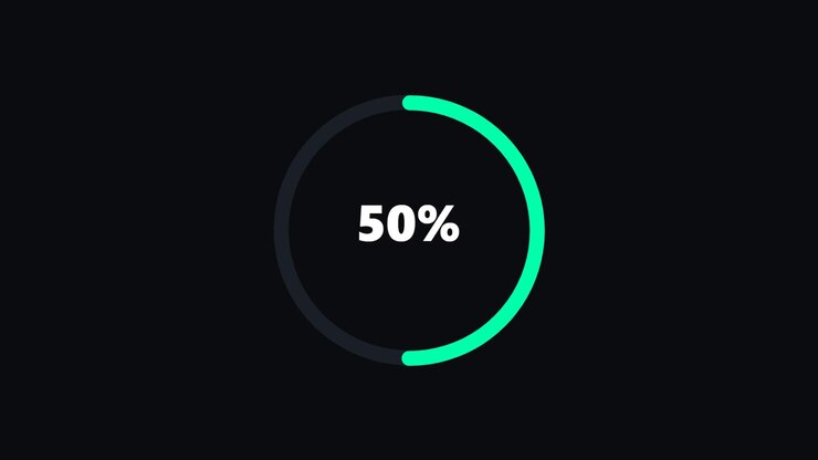 Digital Loading Progress Circle Animation