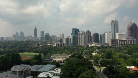 mid town atlanta on a hot and hazy day in georgia