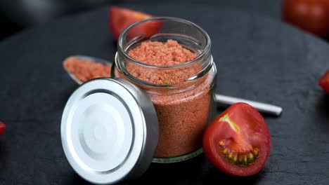 porción de polvo de tomate giratorio (con un bucle sin costuras)