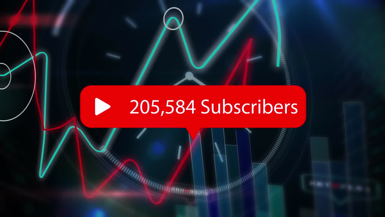 가입자 텍스트의 애니메이션 금융 데이터 처리